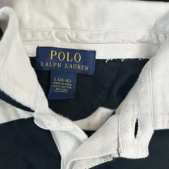 Polo Ralph Lauren Full Zip Polo Hoodie Black White Red Pony Logo Youth L (14–16) - Picture 4 of 7